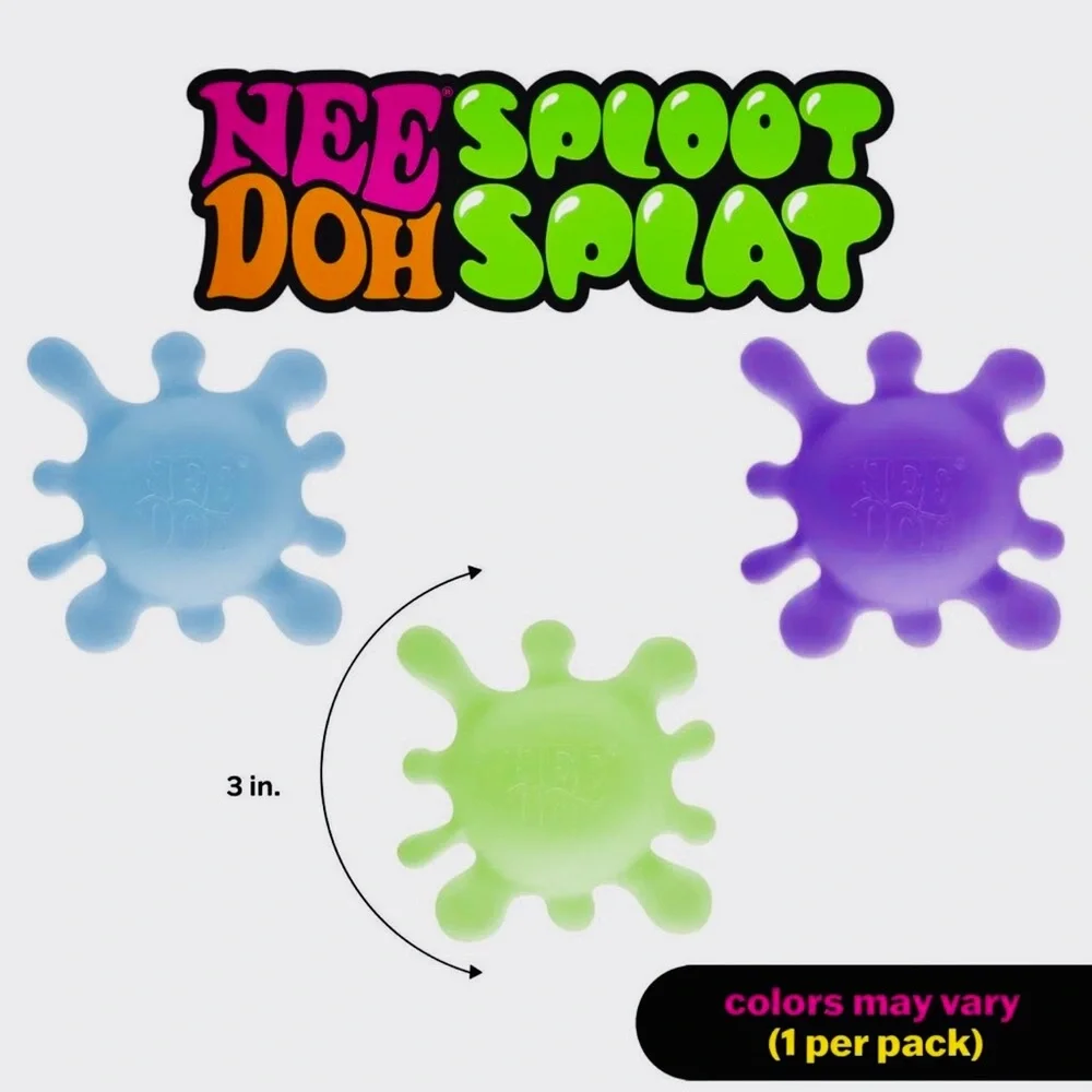 Schylling NeeDoh PURPLE/PINK 💜🩷 SPLOOT Splat Novelty Sensory Fidget Toy NEW